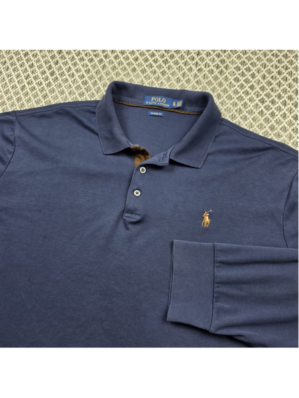 Polo Ralph Lauren Classic Fit Long Sleeve Polo Shirt Blue Men’s XL Pony Logo